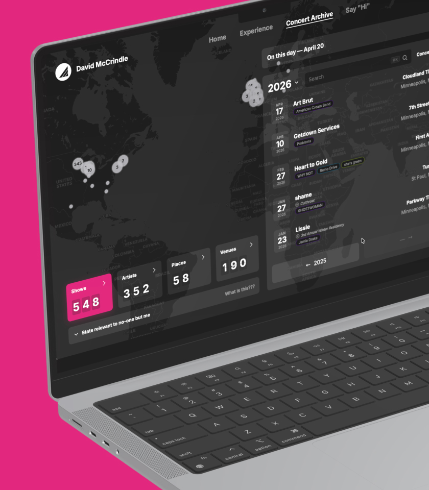 Concert Archive app screenshot