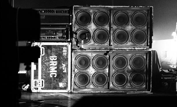 Black Rebel Motorcycle Club amplifier stacks on stage